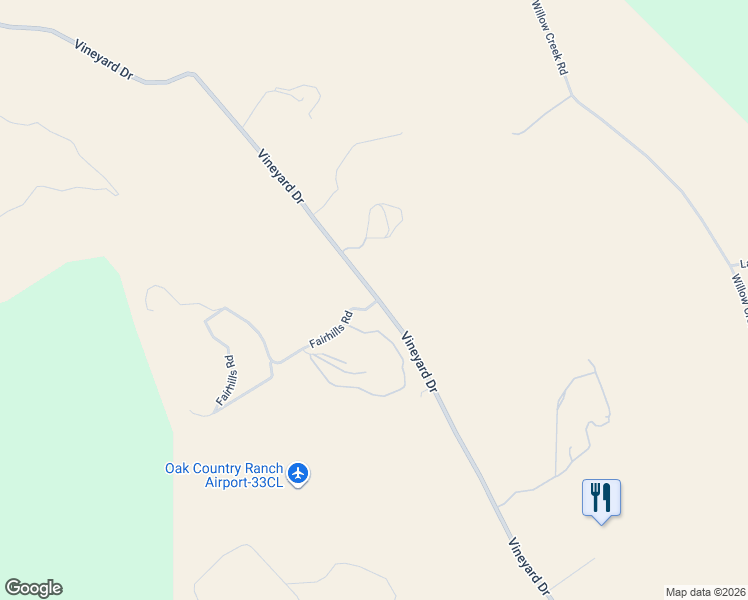 map of restaurants, bars, coffee shops, grocery stores, and more near 5415 Fairhills Road in Paso Robles