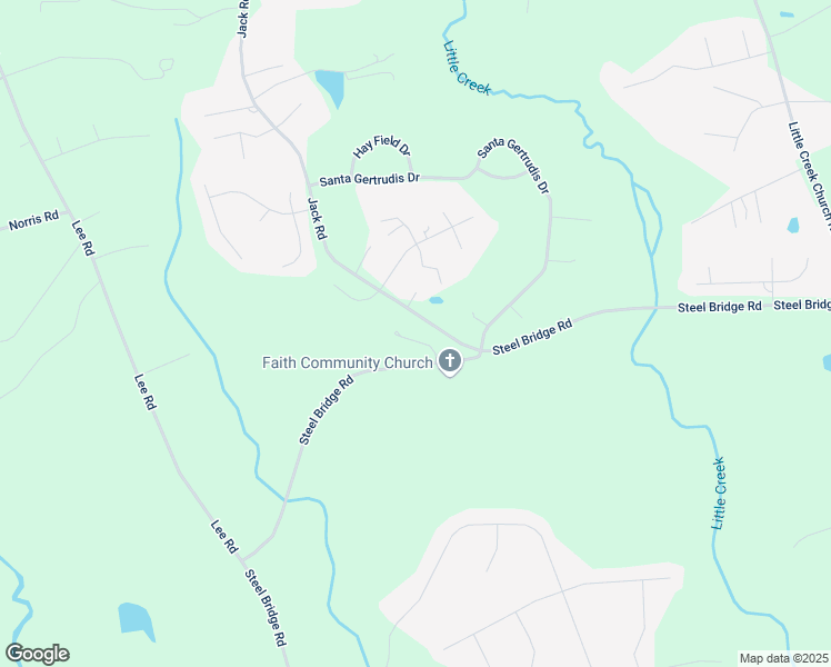 map of restaurants, bars, coffee shops, grocery stores, and more near 86 Caboose Lane in Clayton