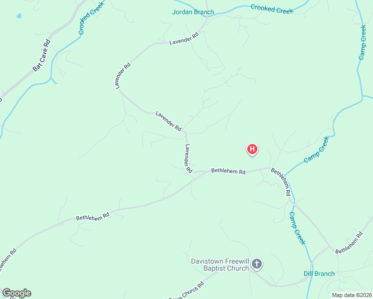 map of restaurants, bars, coffee shops, grocery stores, and more near 1375 Lavender Road in Old Fort