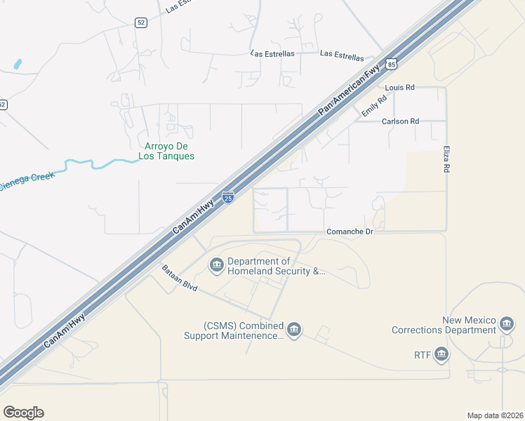 map of restaurants, bars, coffee shops, grocery stores, and more near 14 Rattlesnake Road in Santa Fe