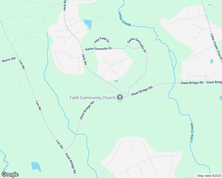map of restaurants, bars, coffee shops, grocery stores, and more near 86 Caboose Lane in Clayton