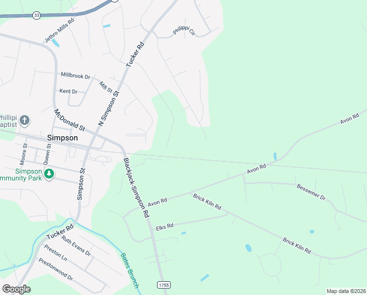 map of restaurants, bars, coffee shops, grocery stores, and more near 861 Blackjack-Simpson Road in Grimesland