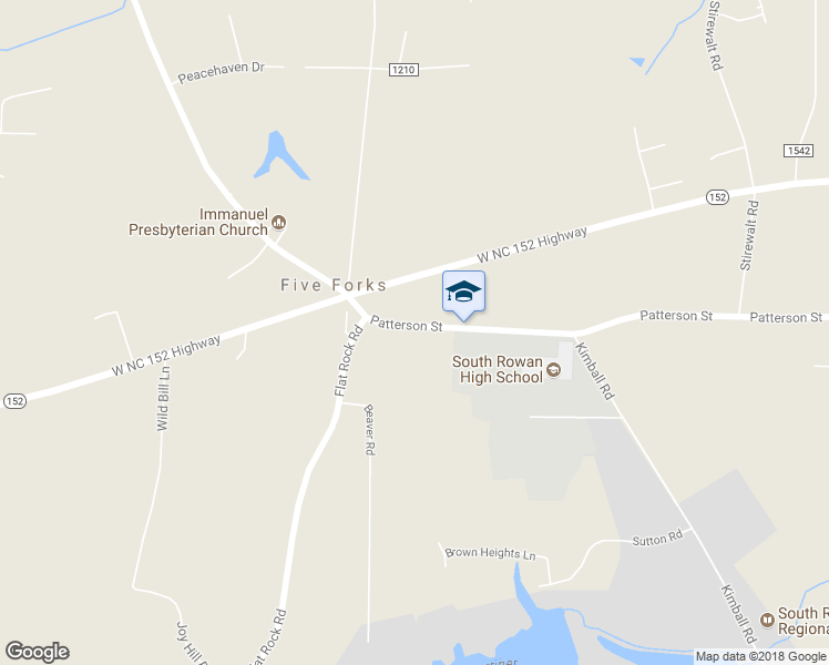 map of restaurants, bars, coffee shops, grocery stores, and more near 1745 Patterson Street in China Grove