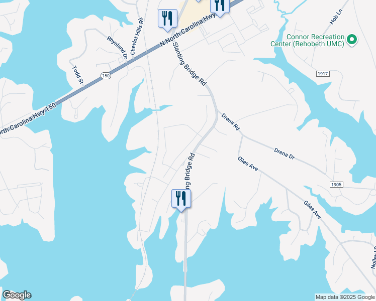 map of restaurants, bars, coffee shops, grocery stores, and more near 4350 Slanting Bridge Road in Sherrills Ford