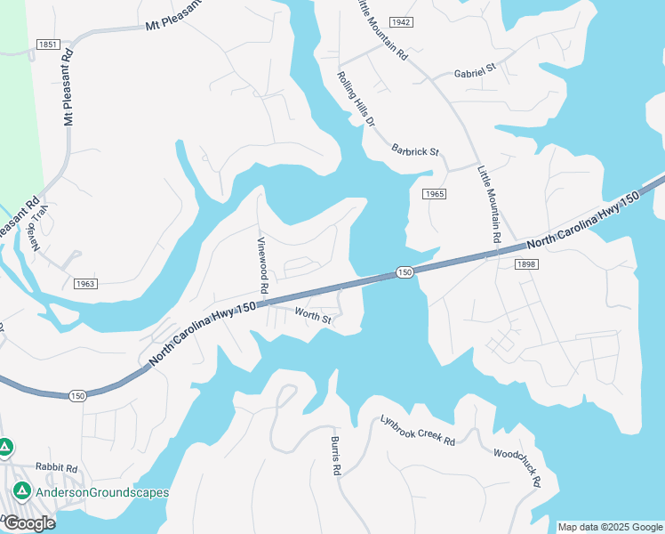 map of restaurants, bars, coffee shops, grocery stores, and more near 7151 Vinewood Road in Sherrills Ford