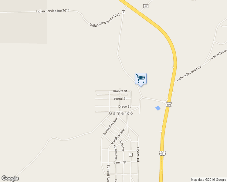 map of restaurants, bars, coffee shops, grocery stores, and more near 840 Granite Street in Gallup