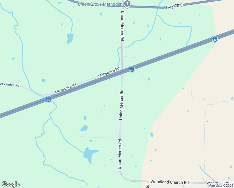 map of restaurants, bars, coffee shops, grocery stores, and more near 3559 Union Mercer Rd in Brownsville
