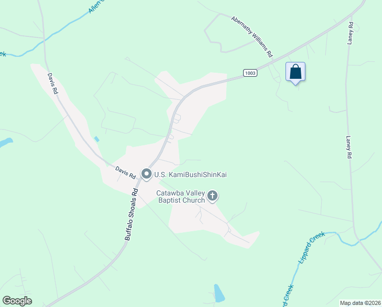 map of restaurants, bars, coffee shops, grocery stores, and more near 3347 Buds Way Drive in Maiden