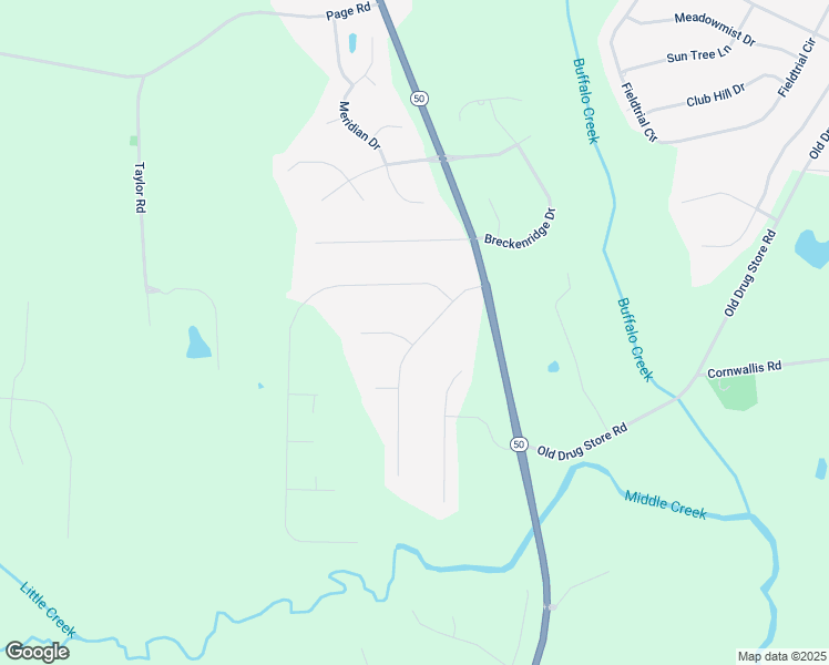 map of restaurants, bars, coffee shops, grocery stores, and more near 102 Salamander Drive in Garner