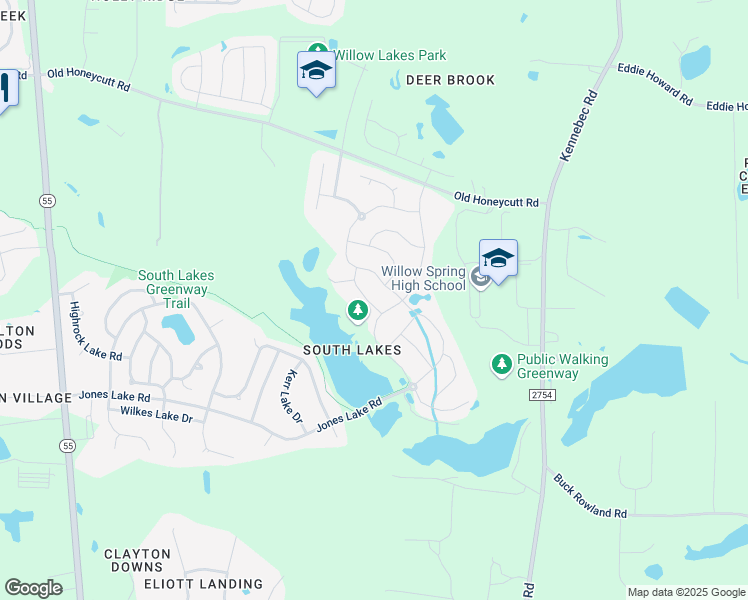 map of restaurants, bars, coffee shops, grocery stores, and more near 523 Catfish Lake Drive in Fuquay Varina