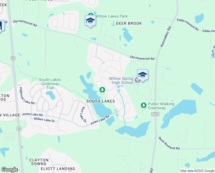 map of restaurants, bars, coffee shops, grocery stores, and more near 523 Catfish Lake Drive in Fuquay Varina