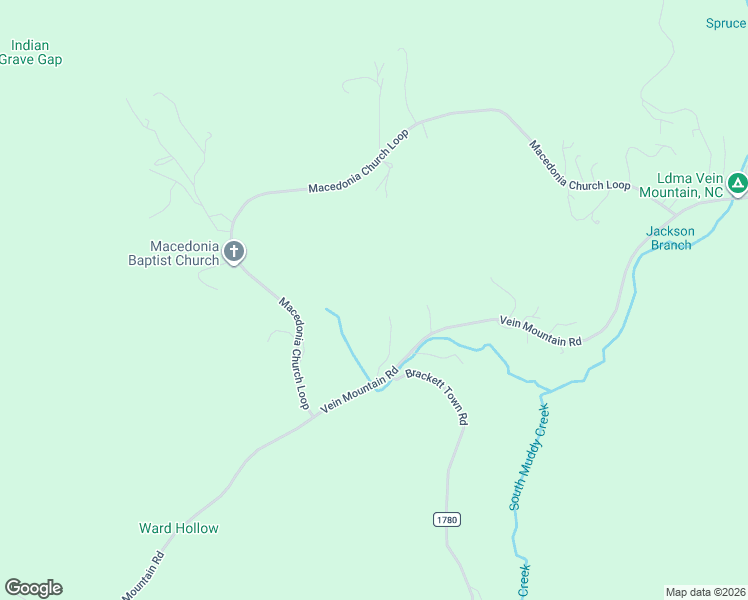 map of restaurants, bars, coffee shops, grocery stores, and more near 4354 Vein Mountain Road in Nebo