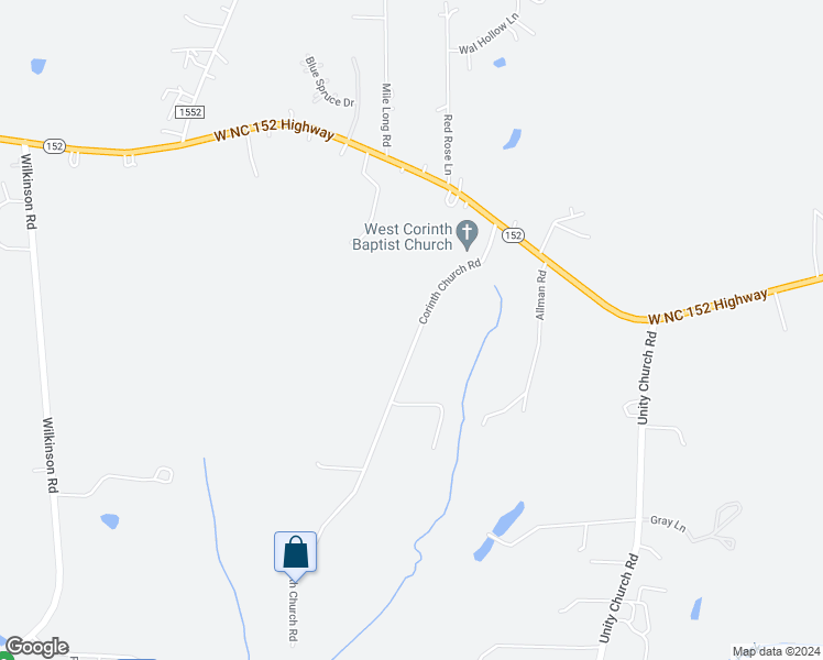 map of restaurants, bars, coffee shops, grocery stores, and more near 430 Corinth Church Road in Mooresville