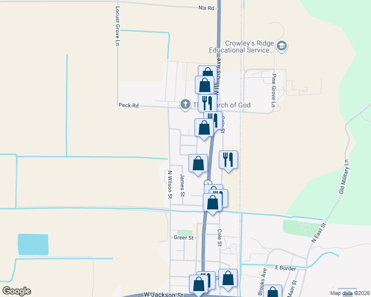 map of restaurants, bars, coffee shops, grocery stores, and more near 409 Jones Street in Harrisburg