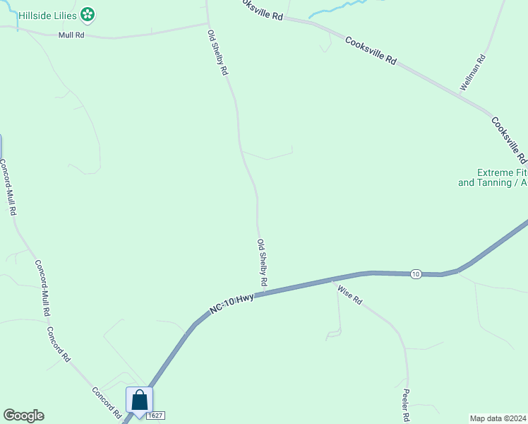 map of restaurants, bars, coffee shops, grocery stores, and more near 7424 Old Shelby Road in Vale