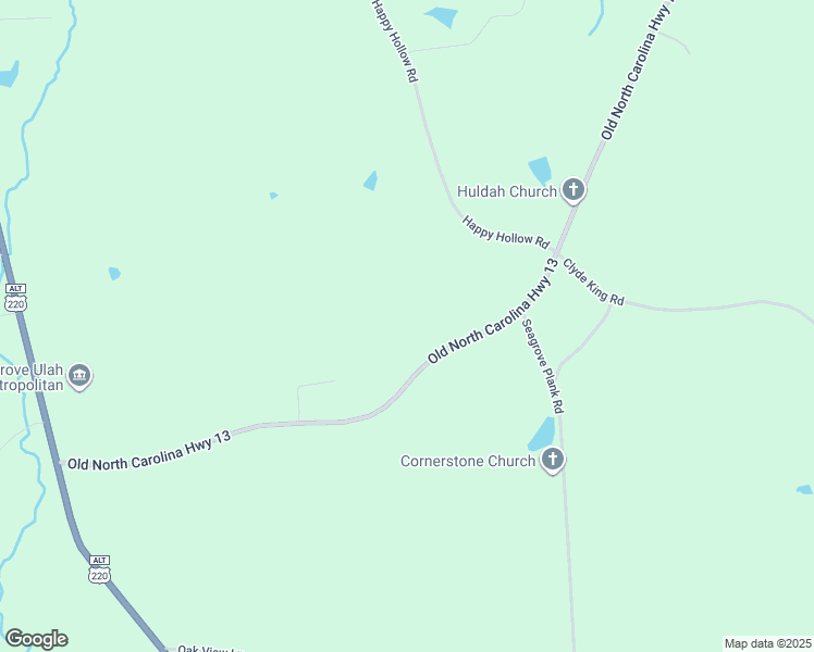 map of restaurants, bars, coffee shops, grocery stores, and more near 7548 Old North Carolina Highway 13 in Asheboro