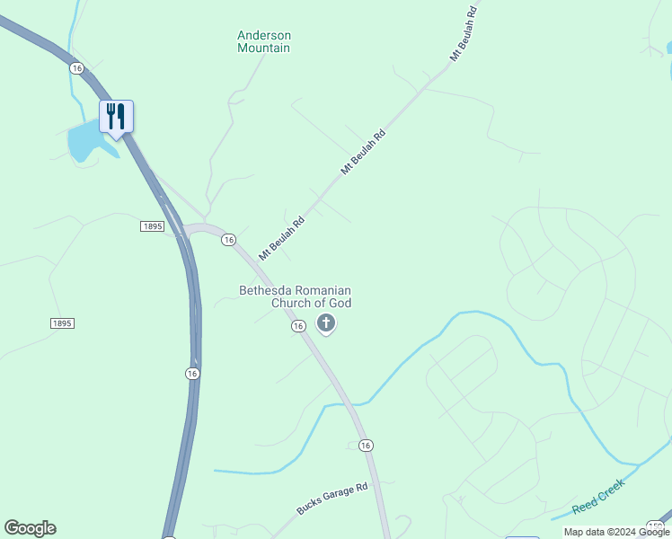 map of restaurants, bars, coffee shops, grocery stores, and more near 5496 North Carolina 16 Business in Maiden