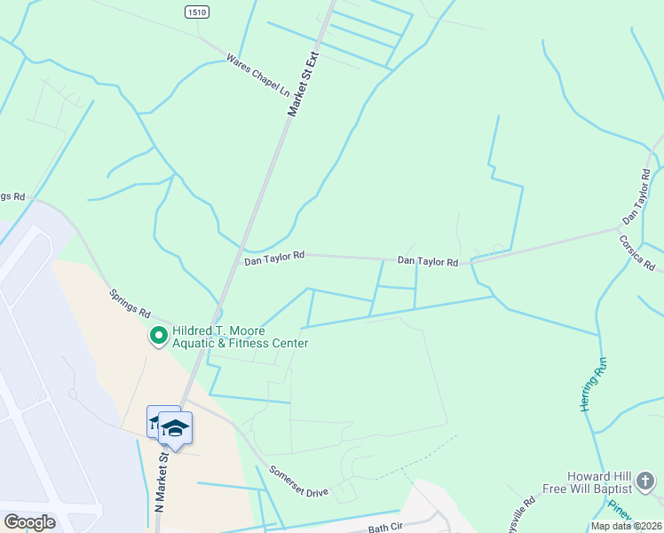 map of restaurants, bars, coffee shops, grocery stores, and more near Dan Taylor Road in Washington