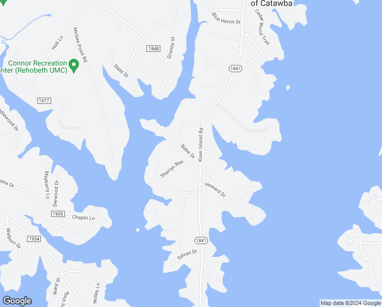 map of restaurants, bars, coffee shops, grocery stores, and more near 8542 Babe Drive in Lake Norman of Catawba
