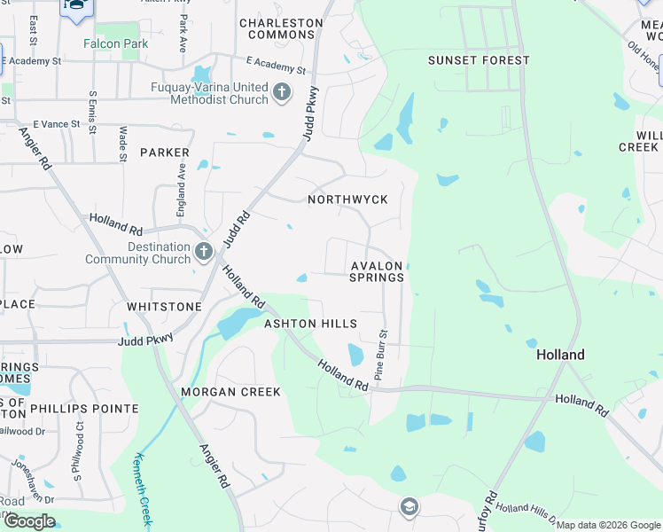 map of restaurants, bars, coffee shops, grocery stores, and more near 524 Minerva Dale Drive in Fuquay-Varina