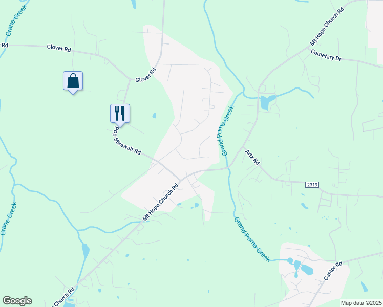 map of restaurants, bars, coffee shops, grocery stores, and more near 1085 Stoney Creek Drive in Salisbury
