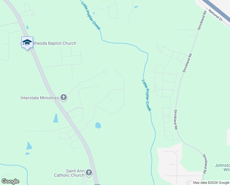 map of restaurants, bars, coffee shops, grocery stores, and more near 103 Henry Court in Clayton