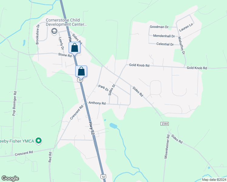 map of restaurants, bars, coffee shops, grocery stores, and more near 1008 Sides Street in Rockwell
