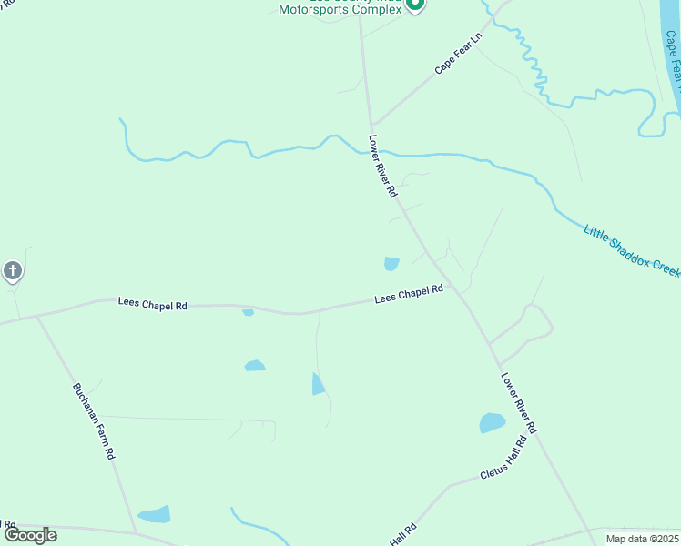 map of restaurants, bars, coffee shops, grocery stores, and more near 1315 Lees Chapel Road in Sanford