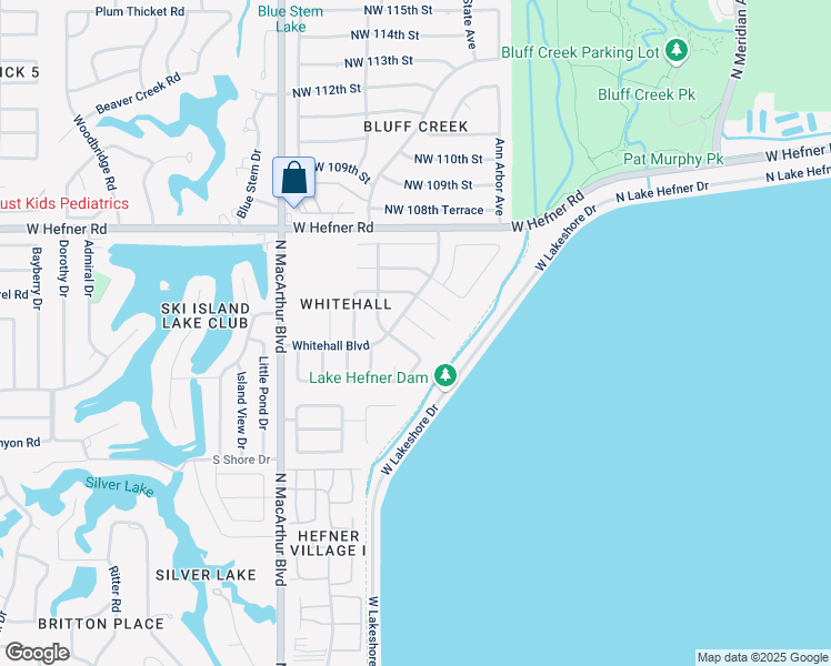 map of restaurants, bars, coffee shops, grocery stores, and more near 10417 York Way in Oklahoma City