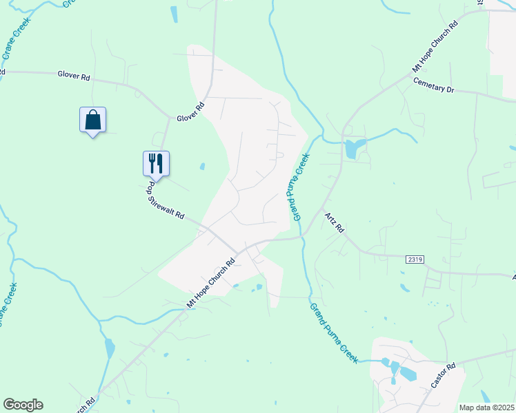map of restaurants, bars, coffee shops, grocery stores, and more near 135 Rose Brier Lane. in Salisbury