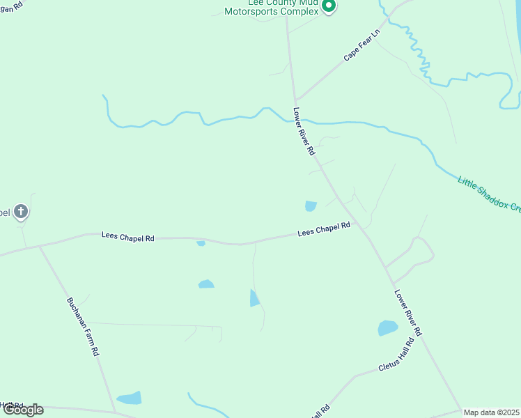 map of restaurants, bars, coffee shops, grocery stores, and more near 1315 Lees Chapel Road in Sanford