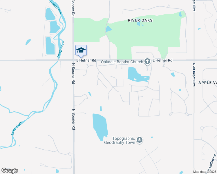 map of restaurants, bars, coffee shops, grocery stores, and more near 10504 Concord Drive in Oklahoma City