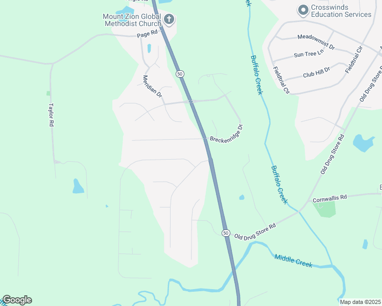 map of restaurants, bars, coffee shops, grocery stores, and more near 104 Leach Drive in Garner
