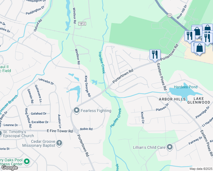 map of restaurants, bars, coffee shops, grocery stores, and more near in Greenville