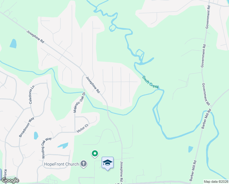 map of restaurants, bars, coffee shops, grocery stores, and more near 81 Antila Court in Garner