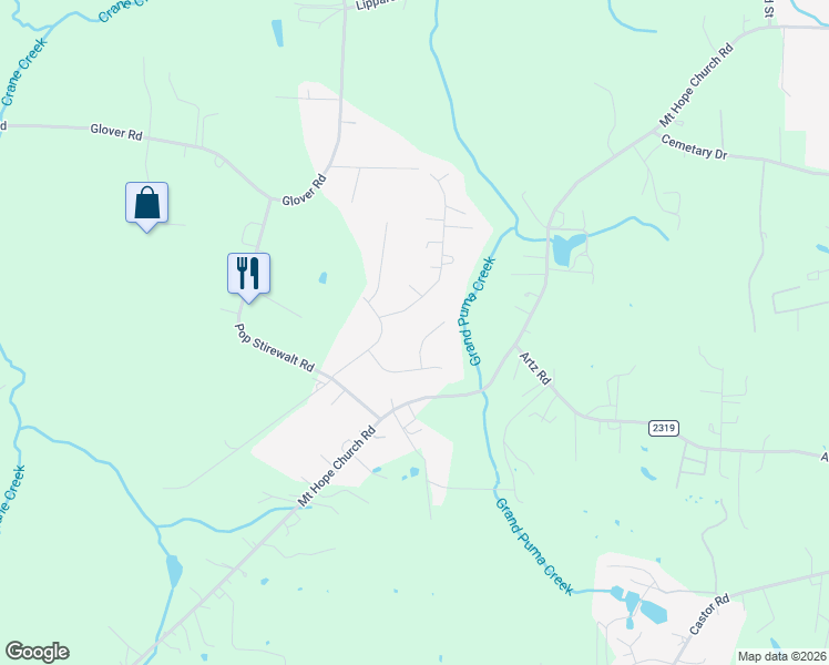 map of restaurants, bars, coffee shops, grocery stores, and more near 155 Rose Brier Lane. in Salisbury