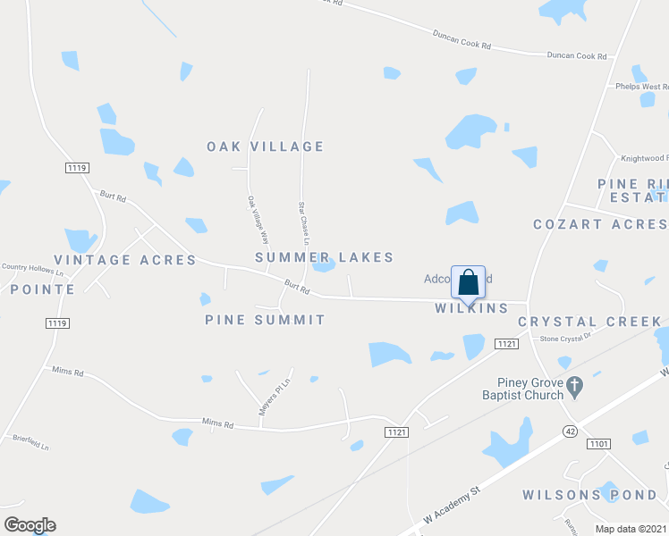 map of restaurants, bars, coffee shops, grocery stores, and more near 7200 Starlight Circle in Fuquay Varina