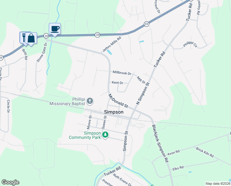 map of restaurants, bars, coffee shops, grocery stores, and more near 503 Mill Street in Greenville