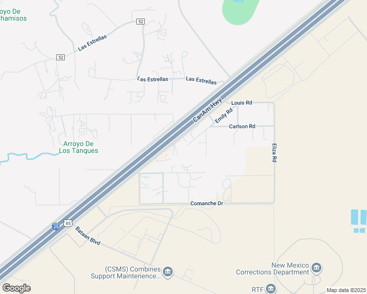 map of restaurants, bars, coffee shops, grocery stores, and more near 36 Emily Road in Santa Fe
