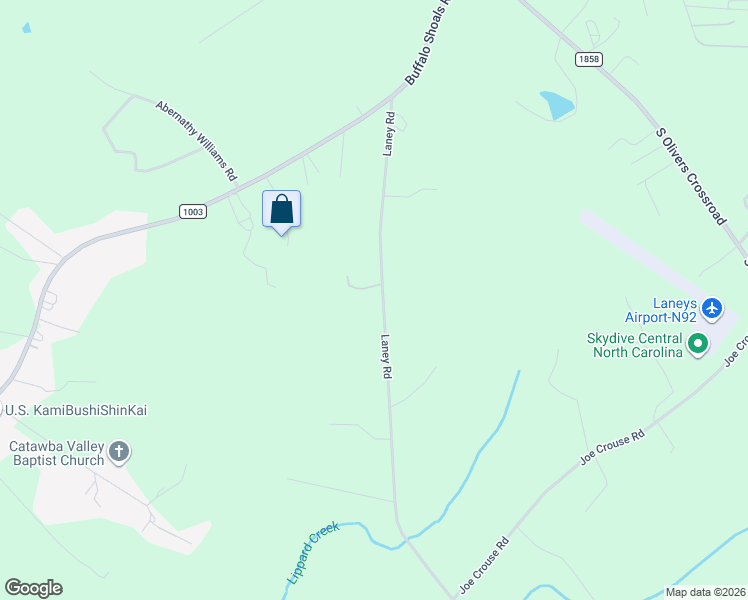 map of restaurants, bars, coffee shops, grocery stores, and more near 4141 Laney Road in Maiden