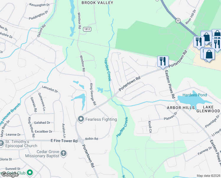 map of restaurants, bars, coffee shops, grocery stores, and more near in Greenville