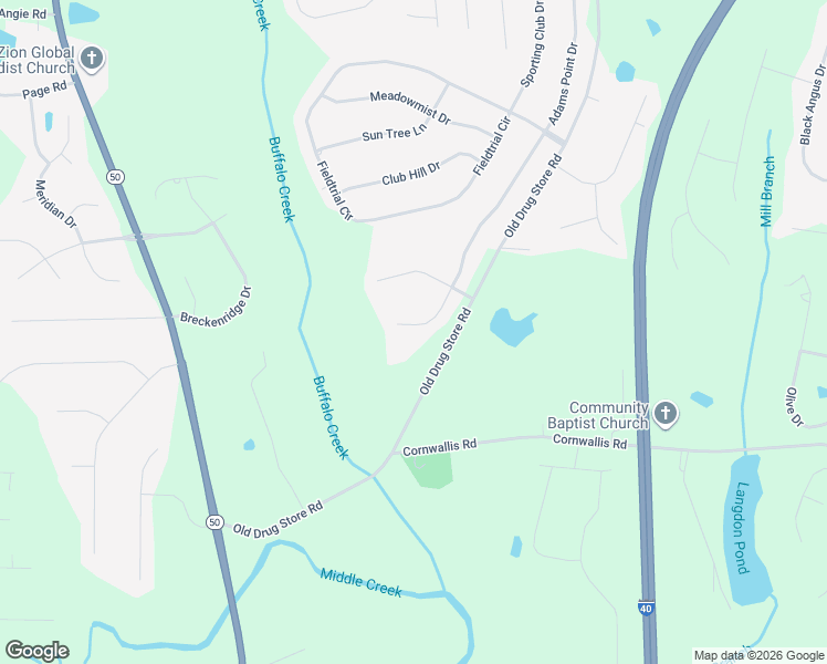 map of restaurants, bars, coffee shops, grocery stores, and more near 129 Morning Mist Drive in Garner