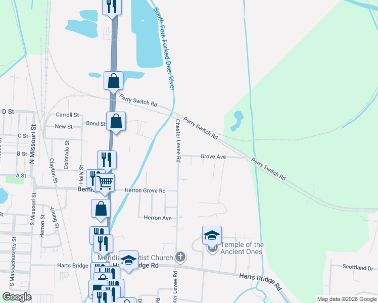 map of restaurants, bars, coffee shops, grocery stores, and more near 4 Tricia Cove in Jackson