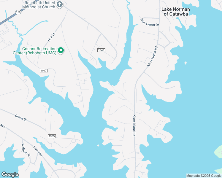 map of restaurants, bars, coffee shops, grocery stores, and more near 8445 Babe Drive in Lake Norman of Catawba