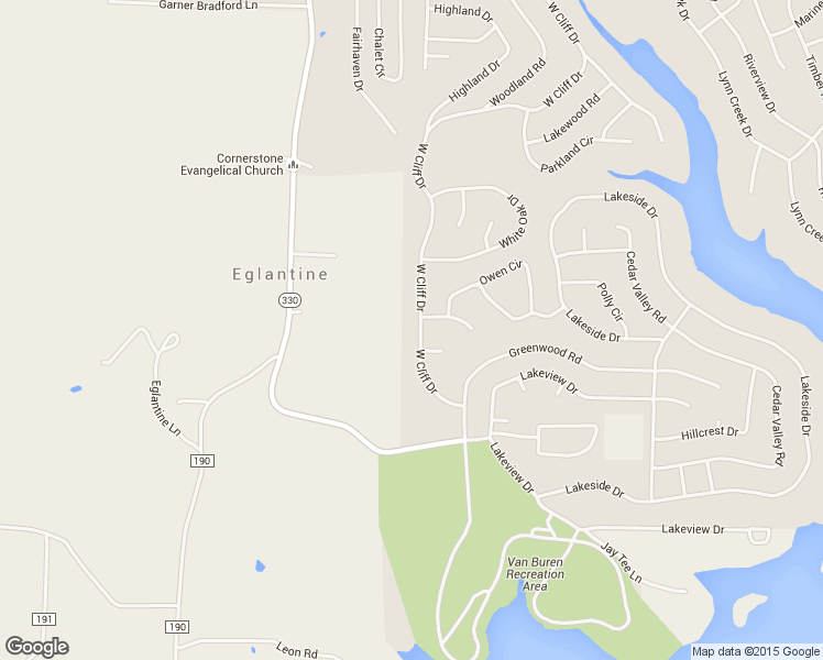 map of restaurants, bars, coffee shops, grocery stores, and more near 606 West Cliff Drive in Fairfield Bay
