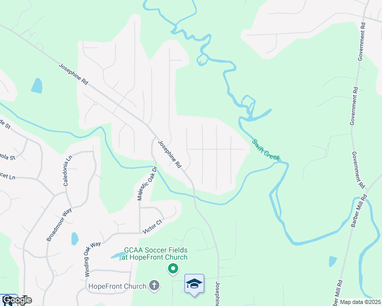 map of restaurants, bars, coffee shops, grocery stores, and more near 98 Moonlight Drive in Garner