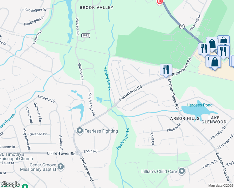 map of restaurants, bars, coffee shops, grocery stores, and more near 1537 Pine Brook Court in Greenville