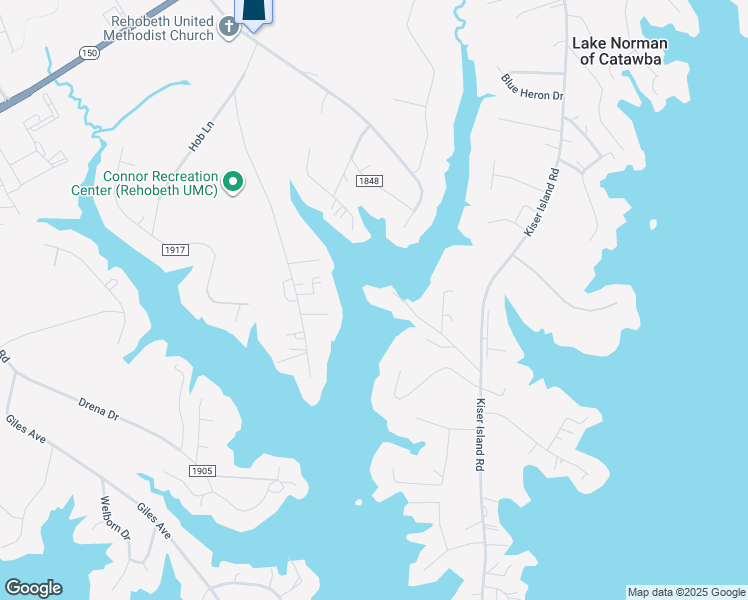 map of restaurants, bars, coffee shops, grocery stores, and more near 8445 Babe Drive in Lake Norman of Catawba