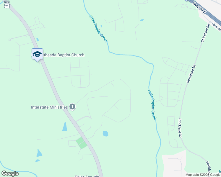 map of restaurants, bars, coffee shops, grocery stores, and more near 104 Henry Court in Clayton