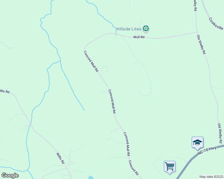 map of restaurants, bars, coffee shops, grocery stores, and more near 9263 Mull Road in Vale